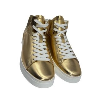 Versace Men's Gold  Leather Medusa ‎ Hi Top Sneakers Shoes Sz 7